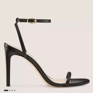 Stuart Weitzman Dancer 95 Sandal Black Leather